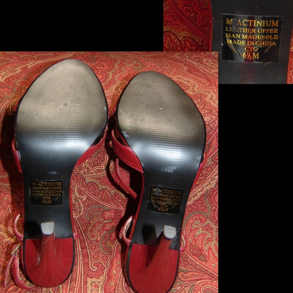 NINE WEST burgundy sandals 6.5 w/4" heel 💥🕚 - Picture 8 of 9